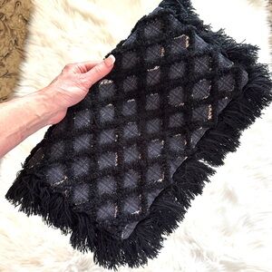 💖 Anthropologie Fold-Over Carpet Clutch, NWT